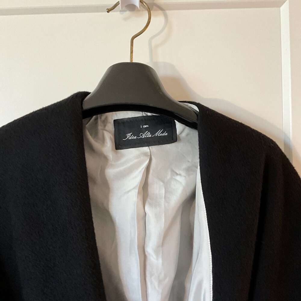 I am Idra Alta Moda baby alpaca blend wrap coat - Picture 7 of 7